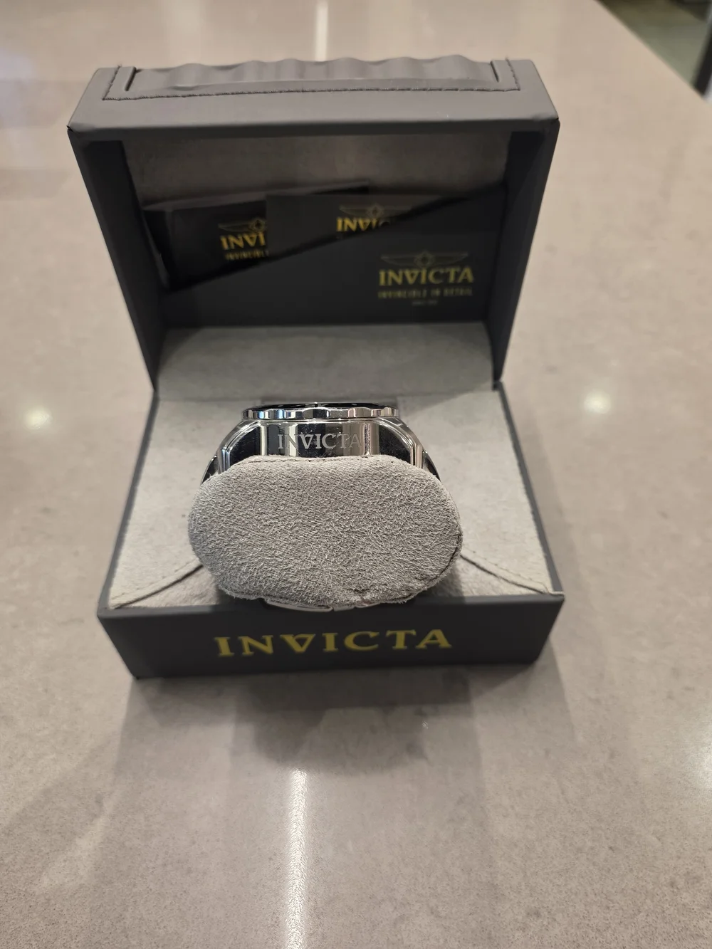 Invicta Stainless Steel Chronograph Watch - Black Dial